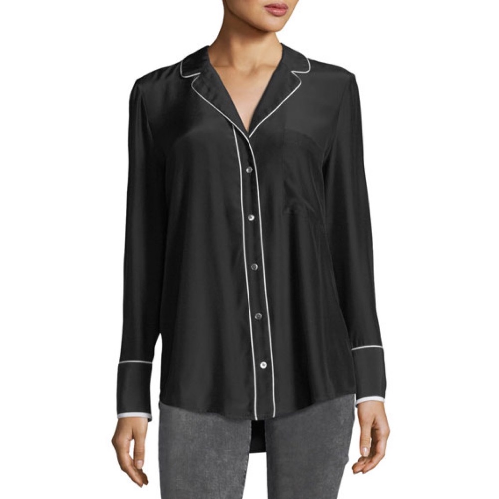 Frame Black Silk Pajama Style Shirt was $398!!